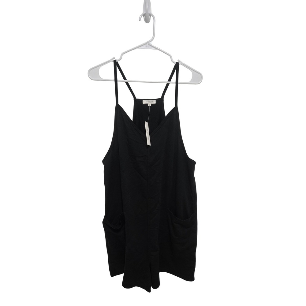 No Comment Black‎ Romper Jumpsuit Sleeveless Tank Top Women's Medium
